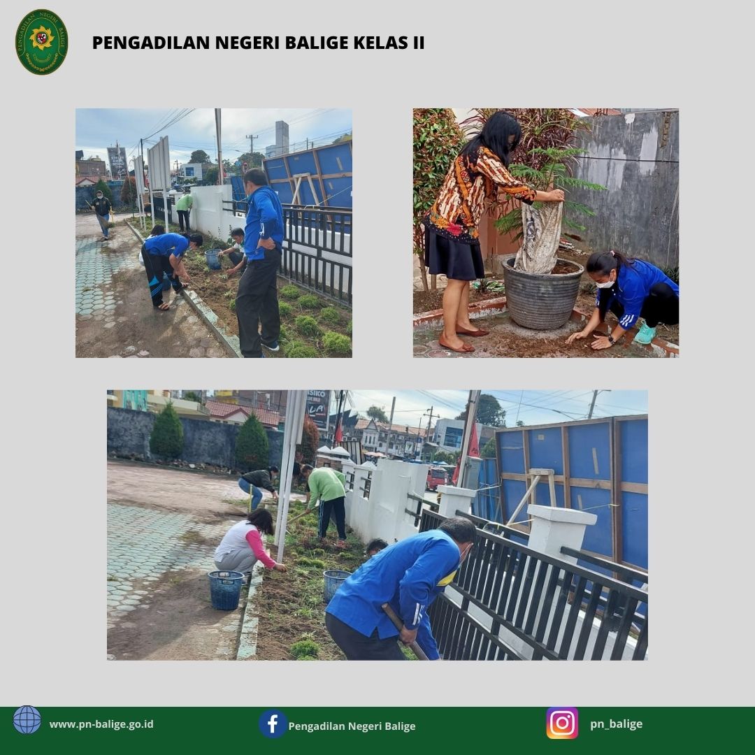 Kerja Bakti Di Lingkungan Pengadilan Negeri Balige